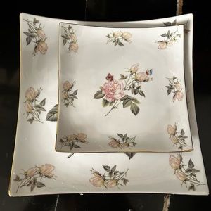2 Piece Porcelain Serving Plates